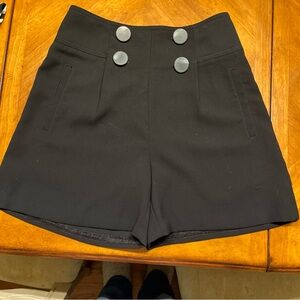 Anthropologie Black High-Waisted Shorts